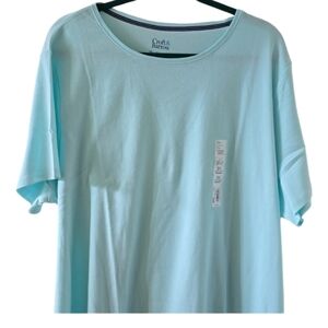 CROFT AND BARROW WOMEN'S PLUS SIZE SHORT SLEEVE AQUAMARINE PULLOVER TOP SIZE 3X